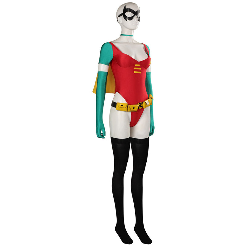 Woman Robin Cosplay Costume Sexy Junpsuit Cloak Outfits Halloween Carnival Suit