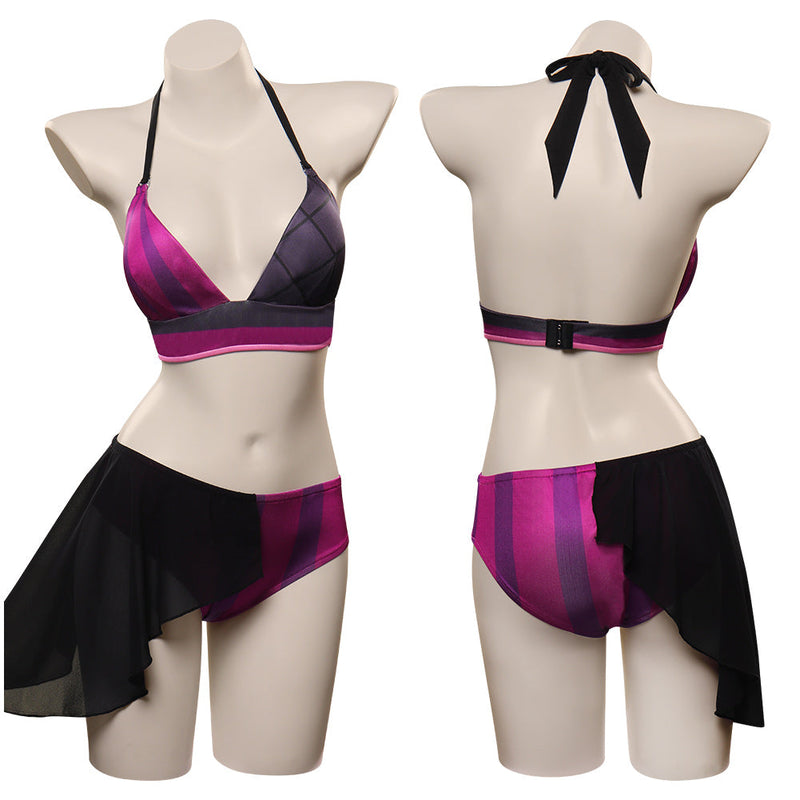 LoL Jinx Original Design Swimsuit Cosplay Costume Two-Piece Swimwear Outfits