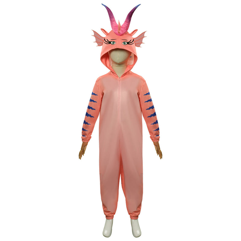 Kids Luck The Dragon Cosplay Costume Jumpsuit Pajamas Sleepwear Outfits Halloween Carnival Suit