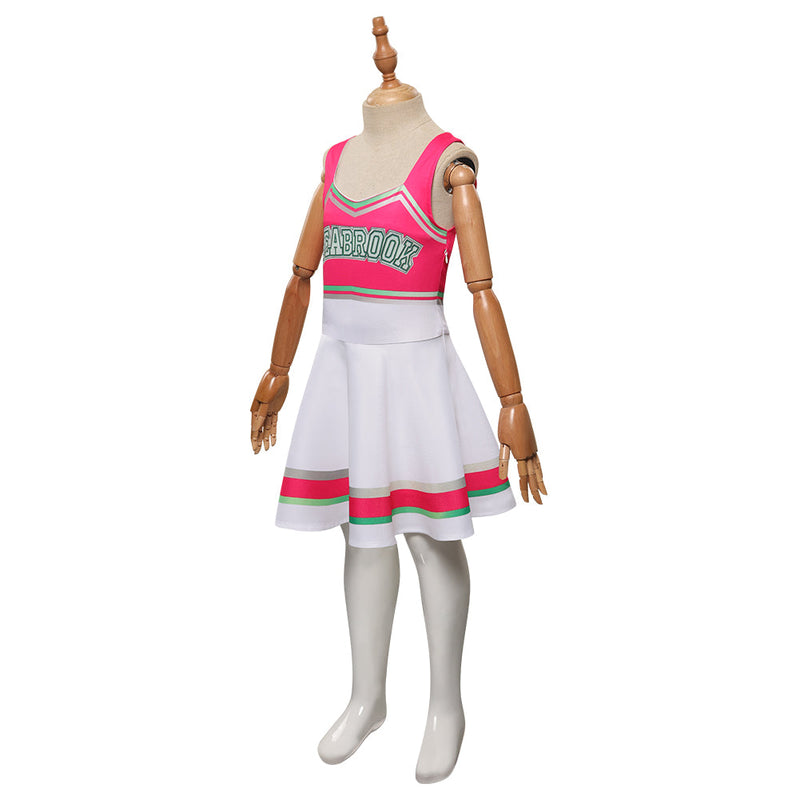 Kids Girls Zombies 3 Addison Wells Cosplay Costume Cheerleading Dress Outfits