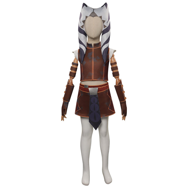 Kids Children Tales of the Jedi -Ahsoka Tano  Cosplay Costume Outfits Halloween Carnival Suit