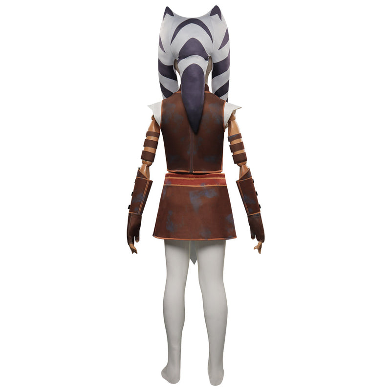 Kids Children Tales of the Jedi -Ahsoka Tano  Cosplay Costume Outfits Halloween Carnival Suit