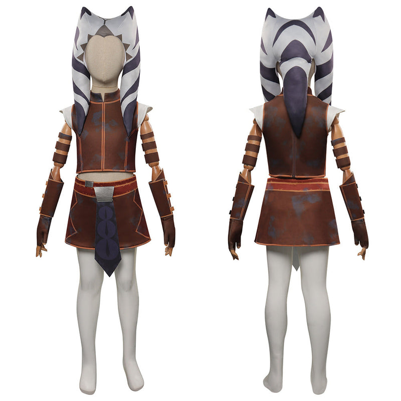 Kids Children Tales of the Jedi -Ahsoka Tano  Cosplay Costume Outfits Halloween Carnival Suit