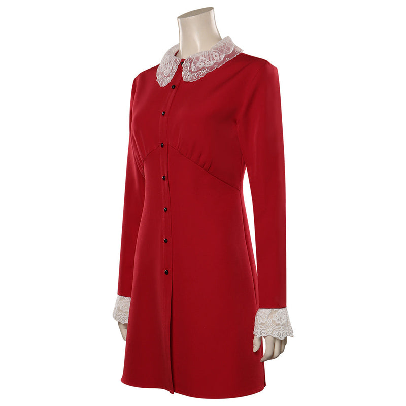 Chilling Adventures of Sabrina Season4-Sabrina Spellman Cosplay Costume Red Dress Outfits