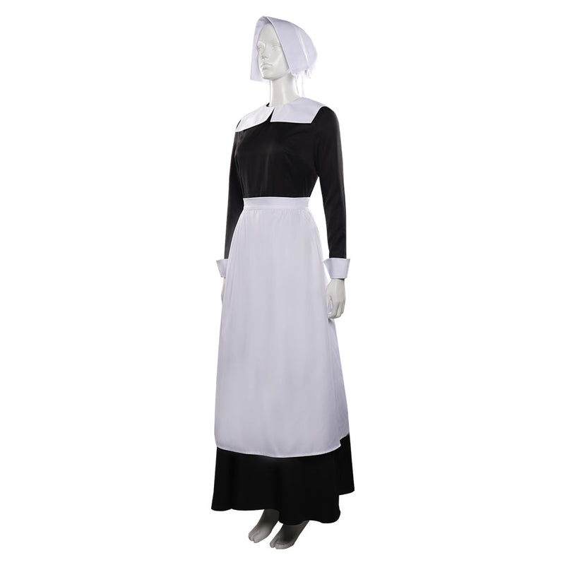 Wednesday (2022) Wednesday Addams Maid Dress Cosplay Costume Outfits Halloween Carnival Suit