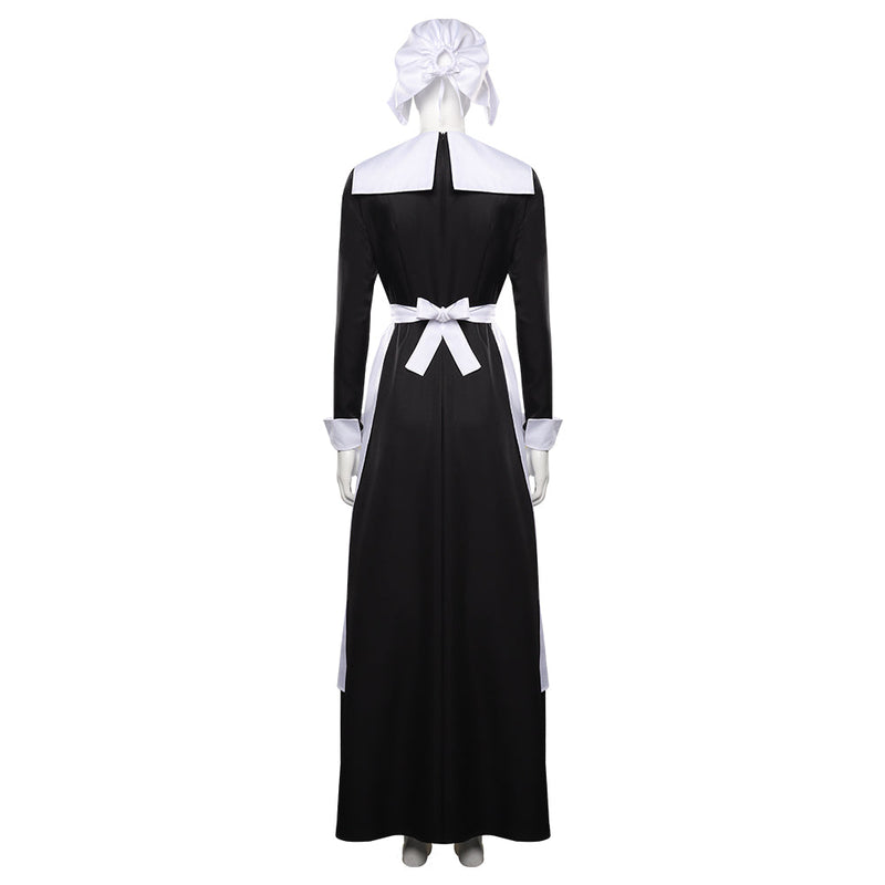 Wednesday (2022) Wednesday Addams Maid Dress Cosplay Costume Outfits Halloween Carnival Suit