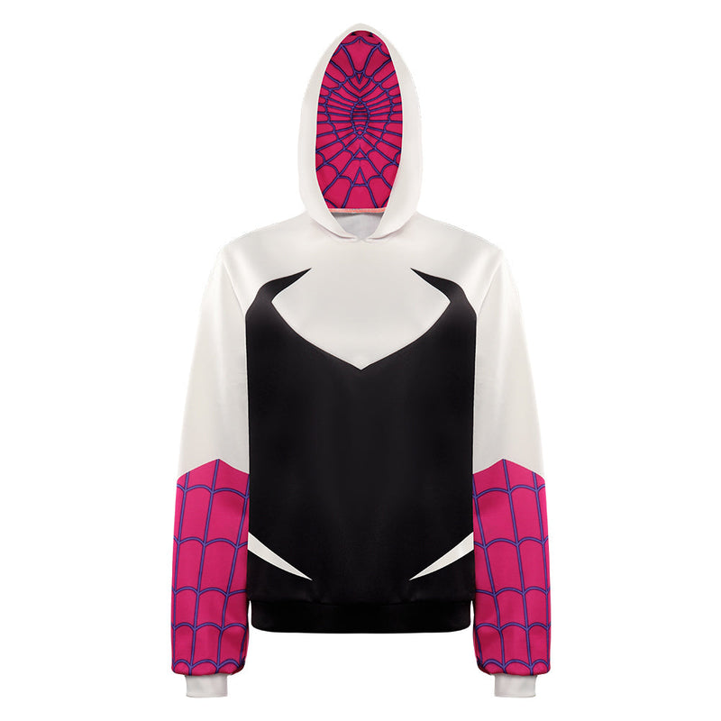 Spider-Man: Across The Spider Gwen Stacy Cosplay Costume Hoodie Sweatshirt Outfits