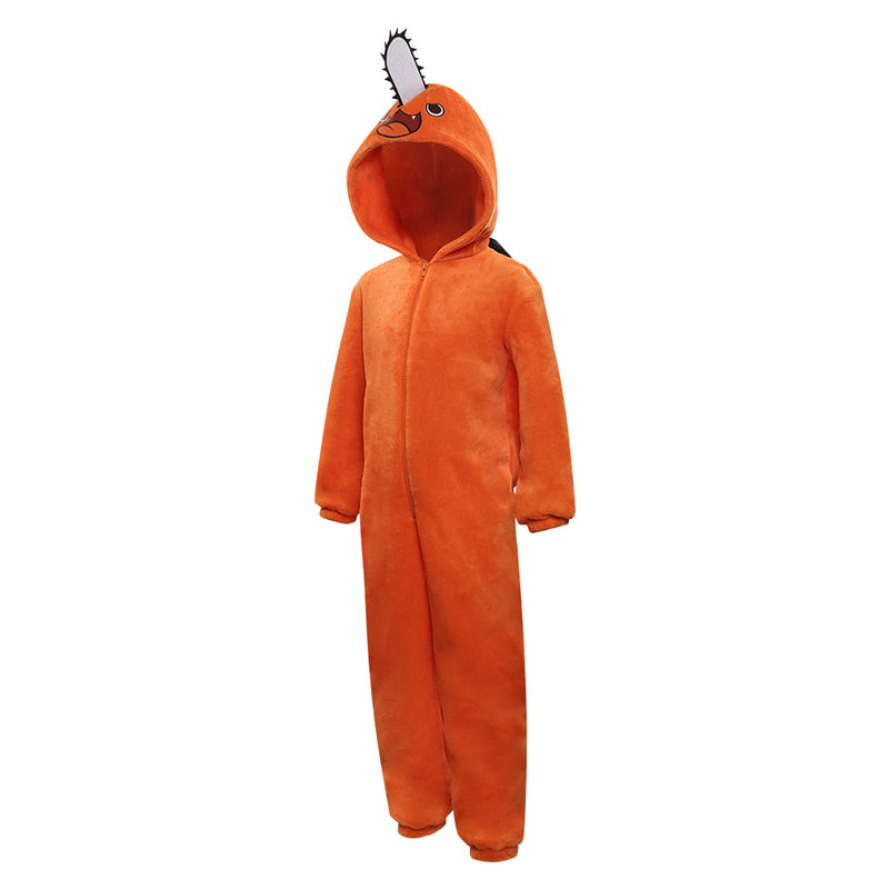 Adult Chainsaw Man-Pochita Cosplay Costume Jumpsuit Pajamas Sleepwear Halloween Carnival Costume