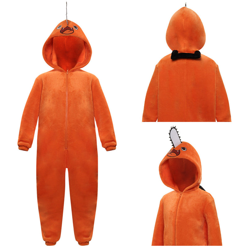 Adult Chainsaw Man-Pochita Cosplay Costume Jumpsuit Pajamas Sleepwear Halloween Carnival Costume