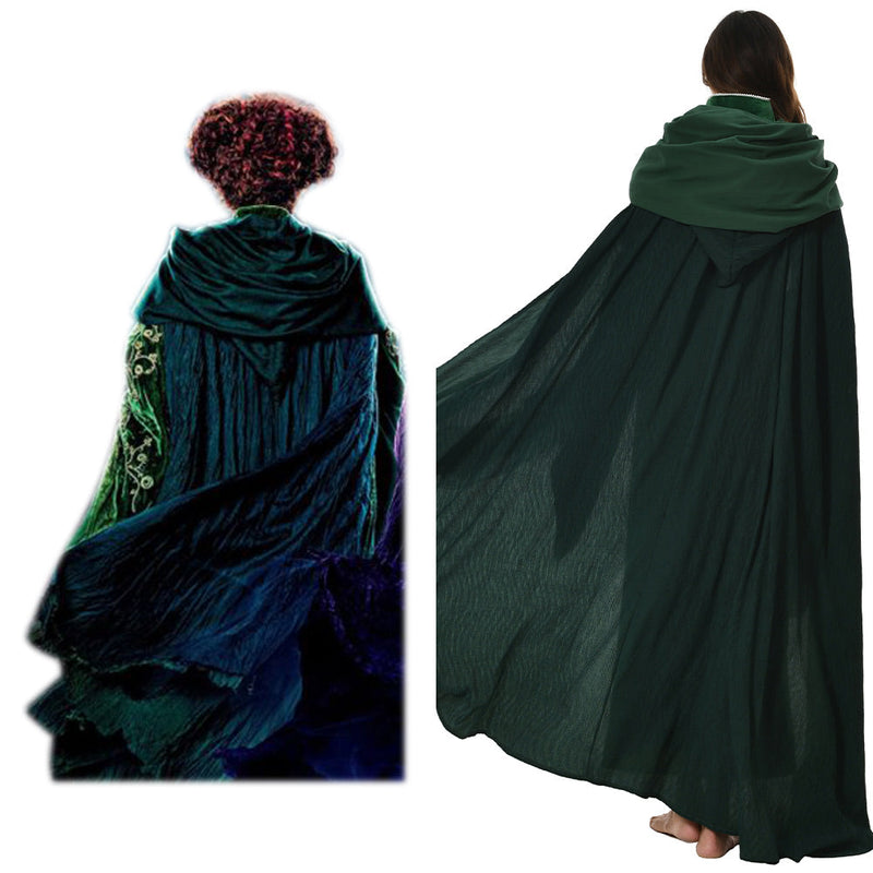 Kids Children Hocus Pocus 2 Winifred Sanderson Cosplay Costume Cloak Halloween Carnival Suit