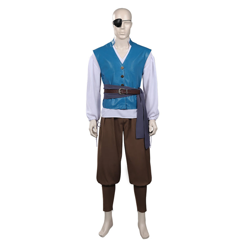 Medieval Vikings Pirate Cosplay Costume Shirts Vest Pants Outfits Halloween Carnival Suit