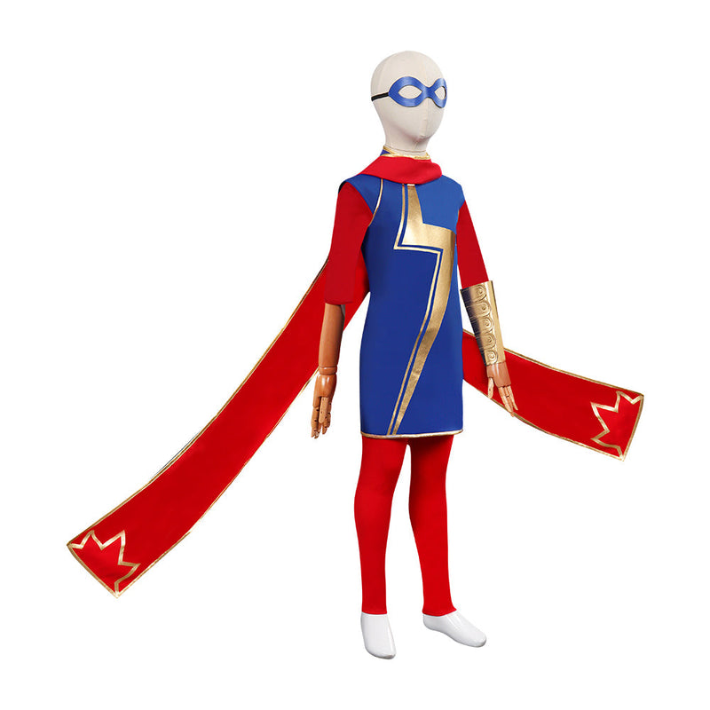 Kids Children Ms.Marvel 2022 Kamala Khan Cosplay Costume Outfits Halloween Carnival Suit