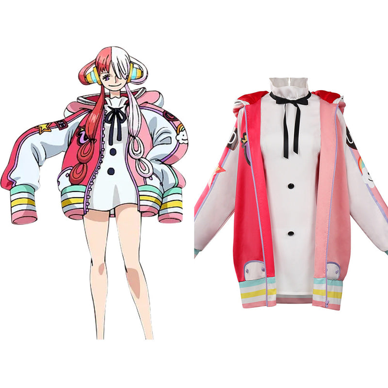 One Piece Film Red Uta Cosplay Costume Dress Coat Outfits Halloween Carnival Suit