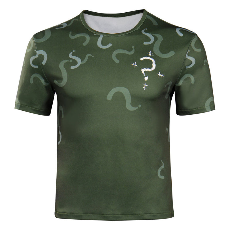 The Batman Riddler Original Design Cosplay Costumes Short Sleeve T-shirt