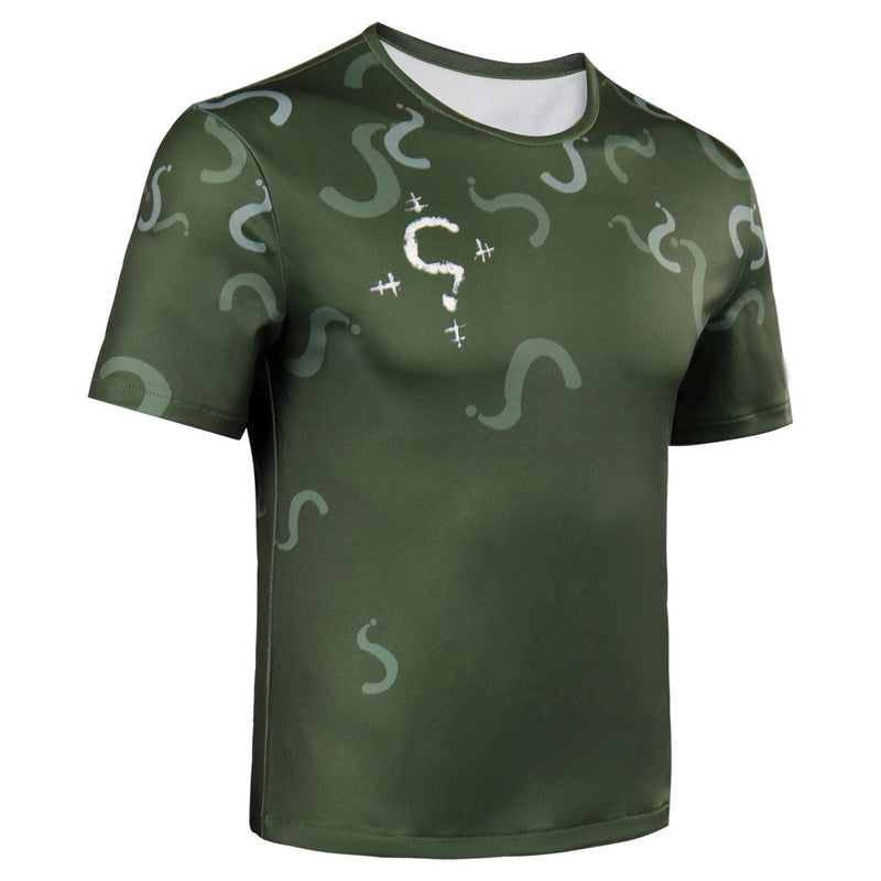 The Batman Riddler Original Design Cosplay Costumes Short Sleeve T-shirt