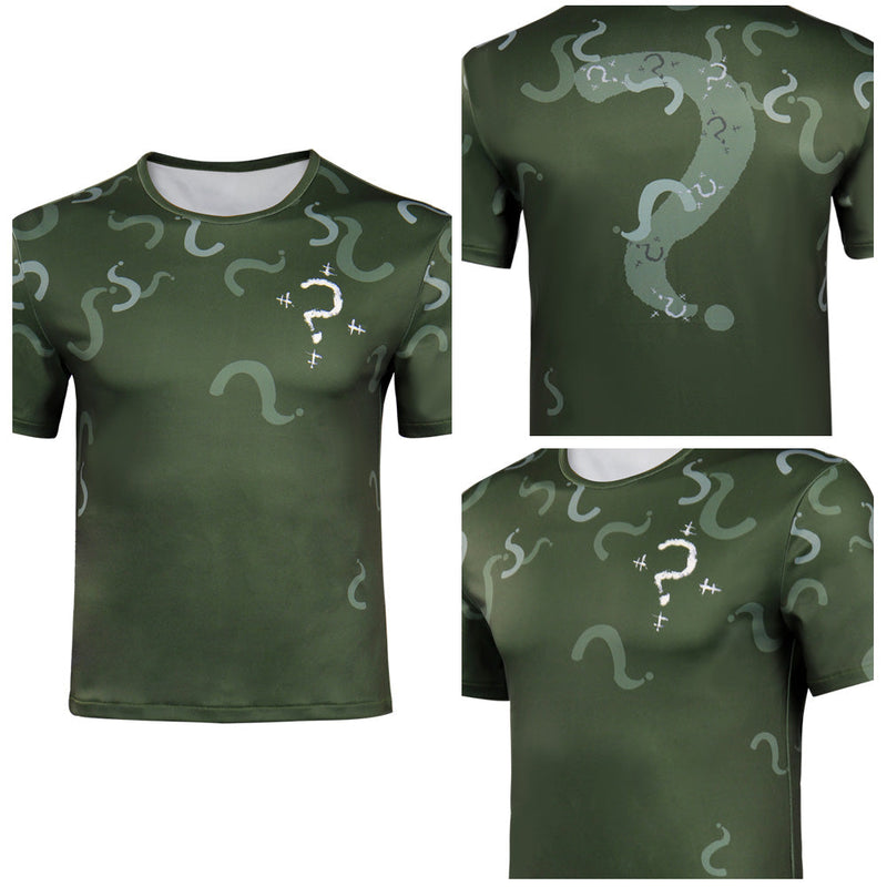 The Batman Riddler Original Design Cosplay Costumes Short Sleeve T-shirt