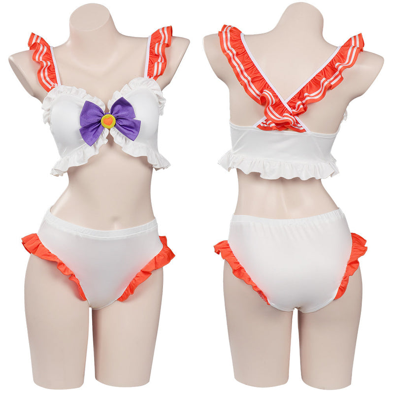 Sailor Moon Aino Minako Original Design Swimwear  Cosplay Costume Bikini Top Shorts Outfitscossky®