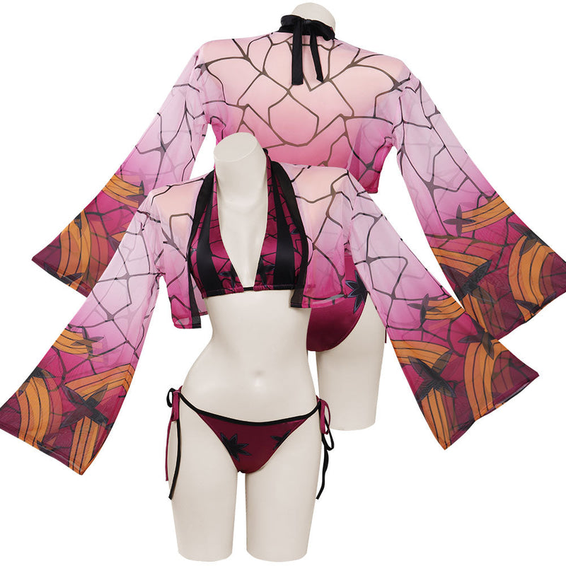 Demon Slayer:Kimetsu no Yaiba Original Design Daki Cloak Swimsuit Cosplay Costume
