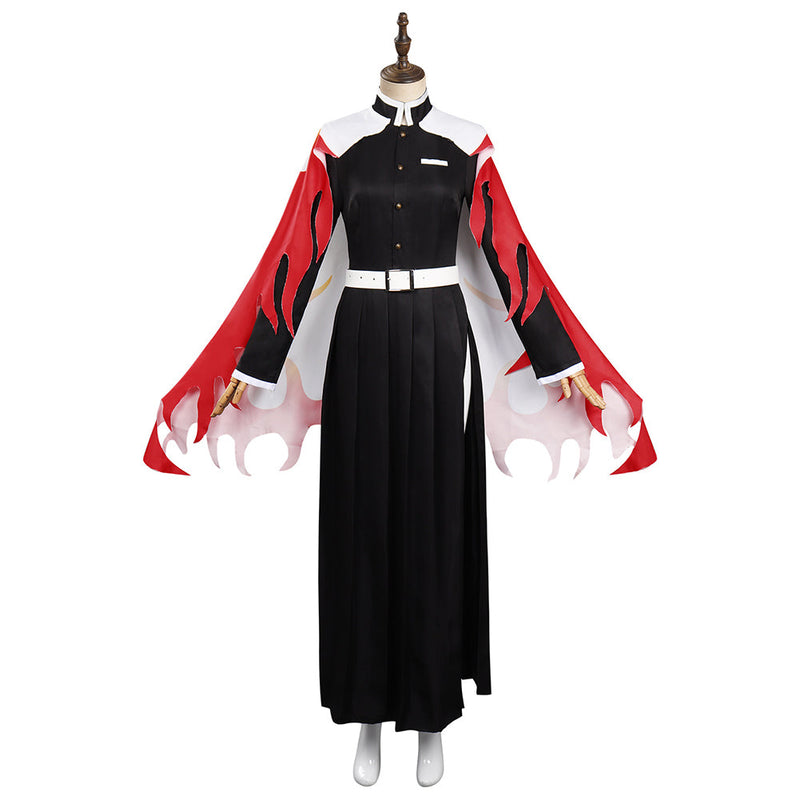 Women Demon Slayer Rengoku Kyoujurou Cosplay Costume Outfits Halloween Carnival Suit