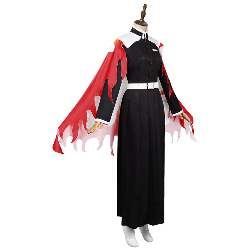 Women Demon Slayer Rengoku Kyoujurou Cosplay Costume Outfits Halloween Carnival Suit