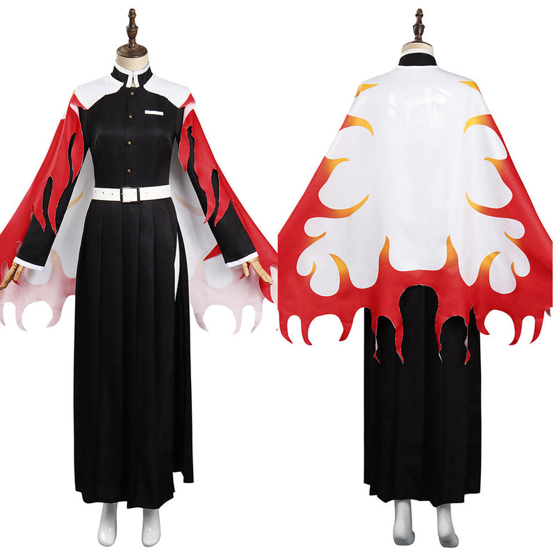 Women Demon Slayer Rengoku Kyoujurou Cosplay Costume Outfits Halloween Carnival Suit