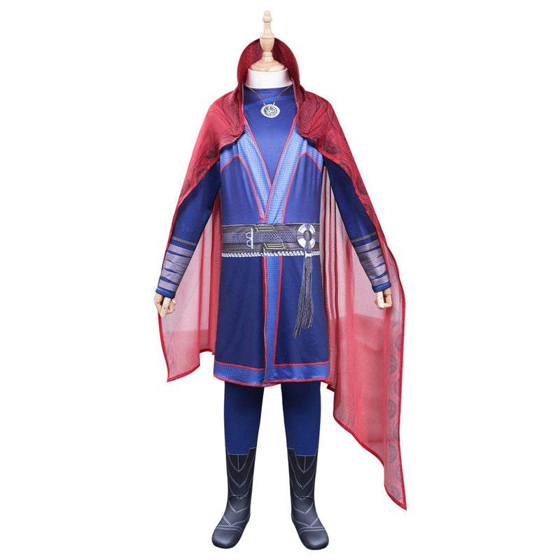 Kids Children Doctor Strange in the Multiverse of Madness - Doctor Strange Cosplay Costume Jumpsuit Cloak