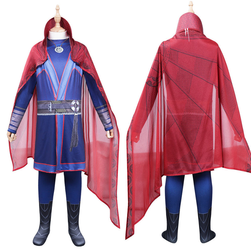 Kids Children Doctor Strange in the Multiverse of Madness - Doctor Strange Cosplay Costume Jumpsuit Cloak