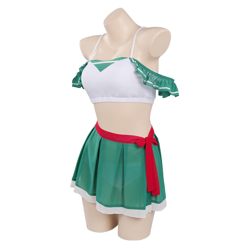 Inu Yasha Kagome Higurashi Original Design Swimsuit Cosplay Costume Bikini Top Skirt Outfits