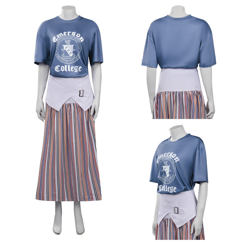 Stranger Things Season 4 (2022) Nancy Wheeler Shirt Skirt Cosplay Costume Outfits Halloween Carnival Suit