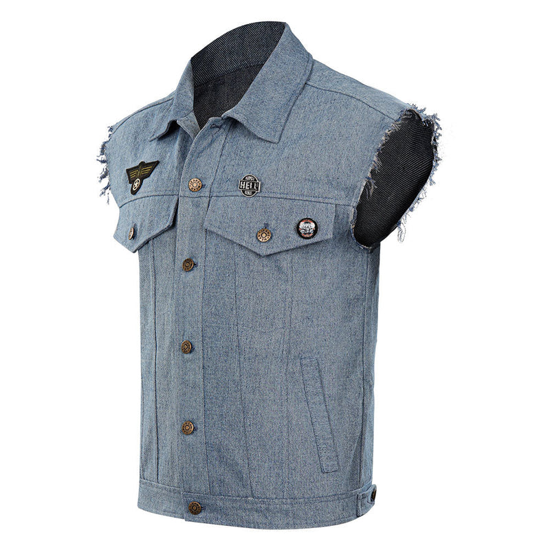 Stranger Things Season 4 (2022) Steve Harrington Cowboy Vest Retro Denim Vest Jacket