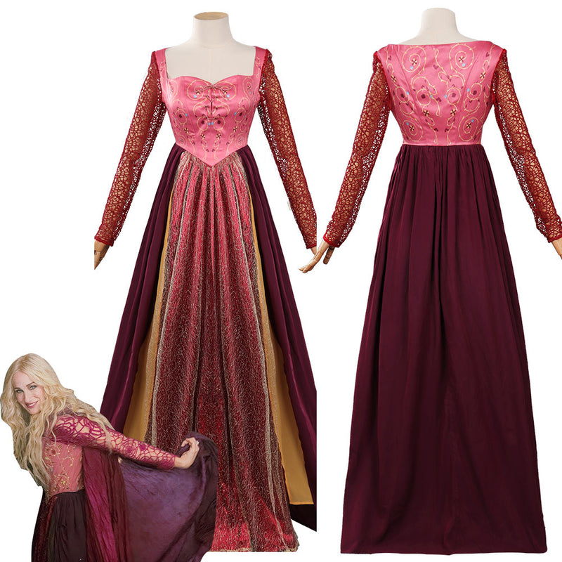 Adult Hocus Pocus 2 Sarah Sanderson Cosplay Costume Dress Outfits Halloween Carnival Suit