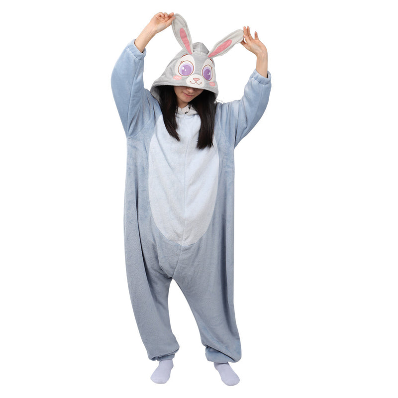 2022 Zootopia2 Judy Hopps Cosplay Costume Jumpsuit Pajamas Sleepwear Halloween Carnival Suit