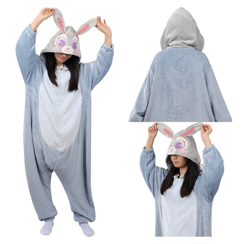 2022 Zootopia2 Judy Hopps Cosplay Costume Jumpsuit Pajamas Sleepwear Halloween Carnival Suit