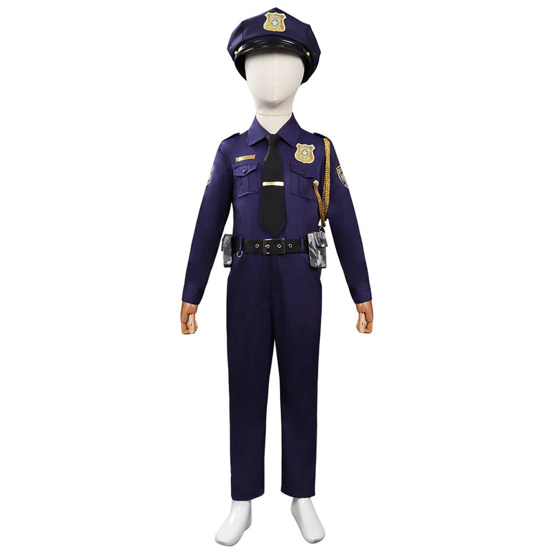 Kids Children 2022 Zootopia 2 Nick Cosplay Costume Police Uniform Outfits Halloween Carnival Suit