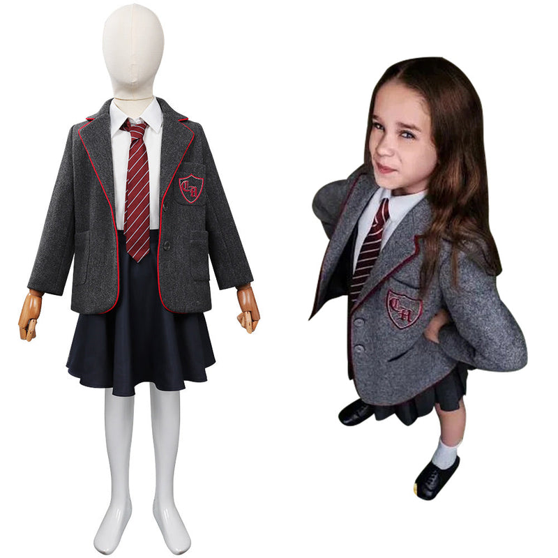 Roald Dahl’s Matilda the Musical Cosplay Costume Kids Children Uniform Skirt Shirt Coat Outfits