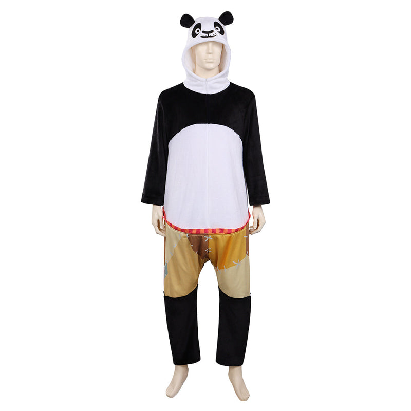 Adult Kung Fu Panda: The Dragon Knight Po Cosplay Costume Jumpsuit Sleepwear Pajamas Outfits