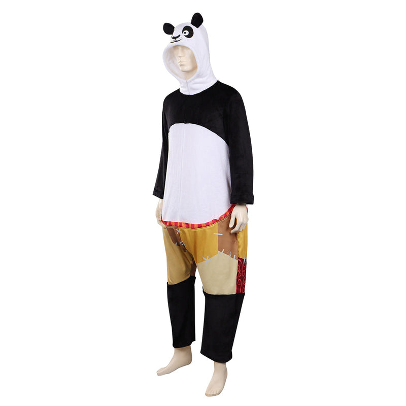 Adult Kung Fu Panda: The Dragon Knight Po Cosplay Costume Jumpsuit Sleepwear Pajamas Outfits