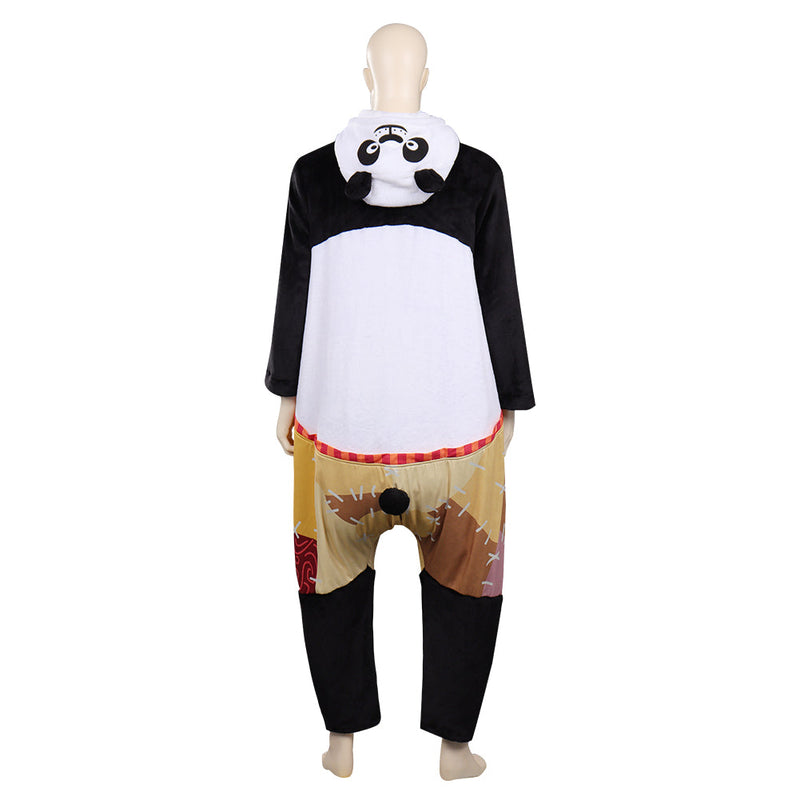 Adult Kung Fu Panda: The Dragon Knight Po Cosplay Costume Jumpsuit Sleepwear Pajamas Outfits