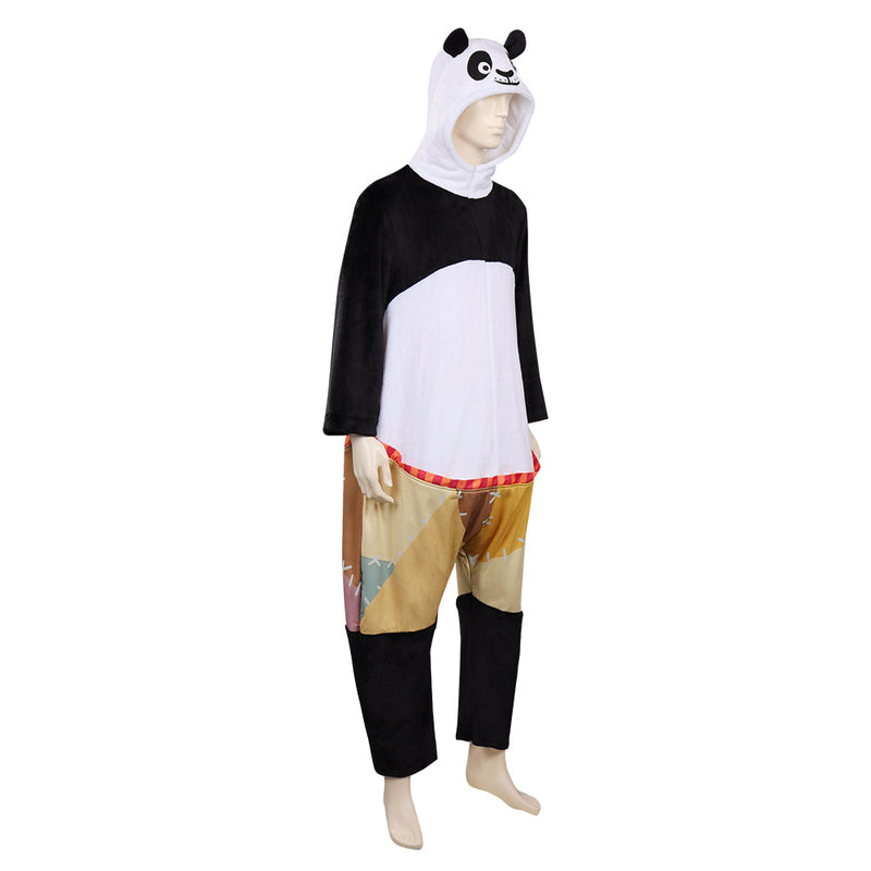 Adult Kung Fu Panda: The Dragon Knight Po Cosplay Costume Jumpsuit Sleepwear Pajamas Outfits