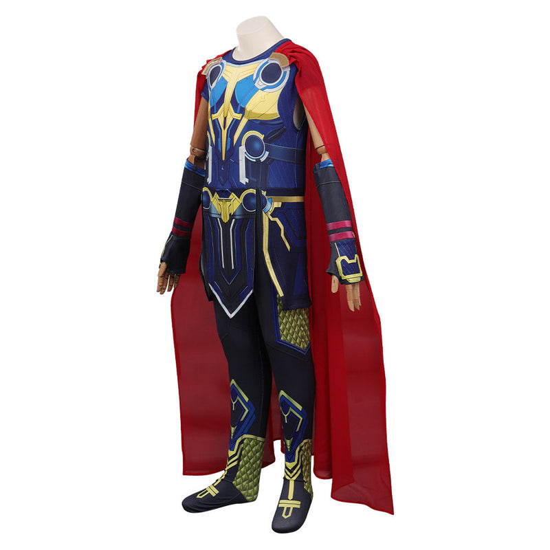 Kids Children Thor: Love and Thunder (2022) Thor Cosplay Costume Jumpsuit Cloak Outfits