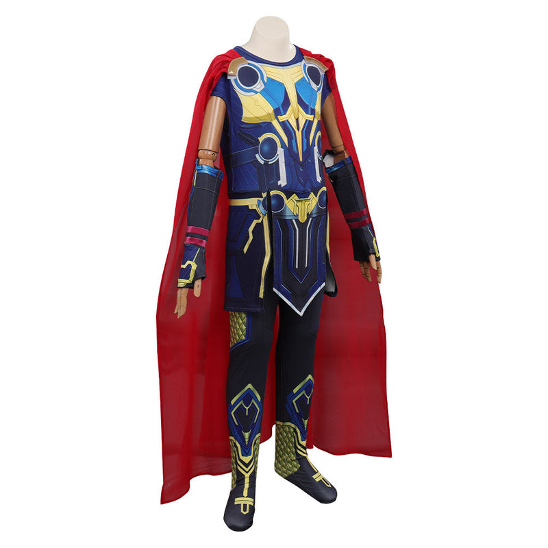 Kids Children Thor: Love and Thunder (2022) Thor Cosplay Costume Jumpsuit Cloak Outfits