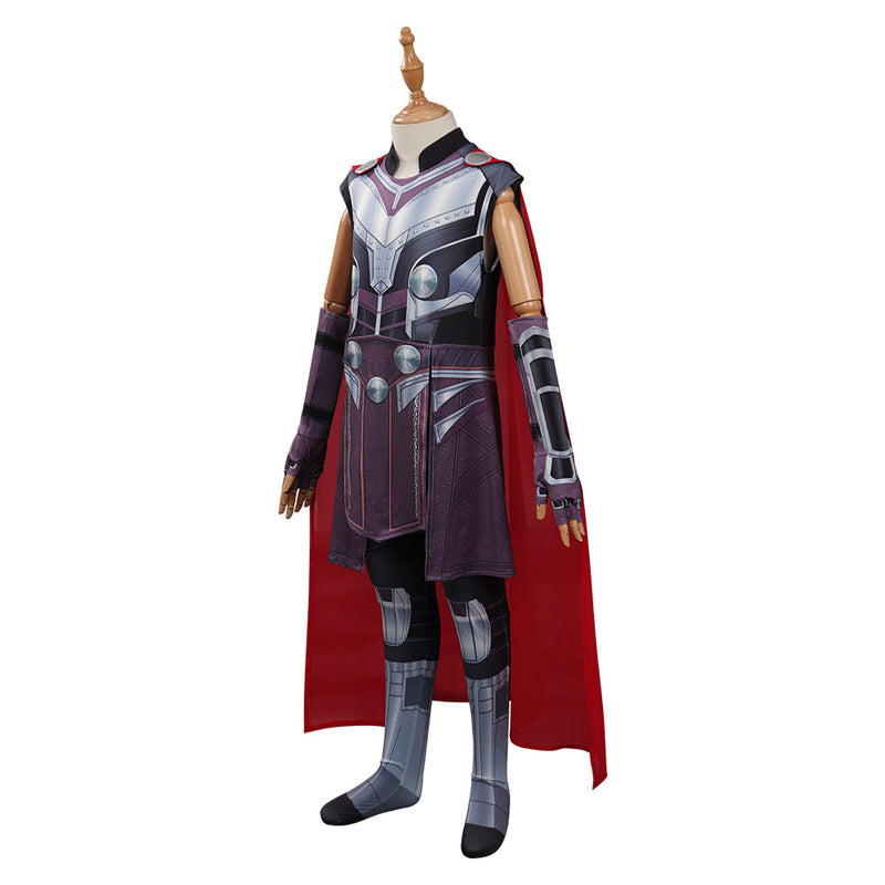 Kids Children Thor: Love and Thunder Thor Cosplay Costume Jumpsuit Cloak Outfits Halloween Carnival Suit