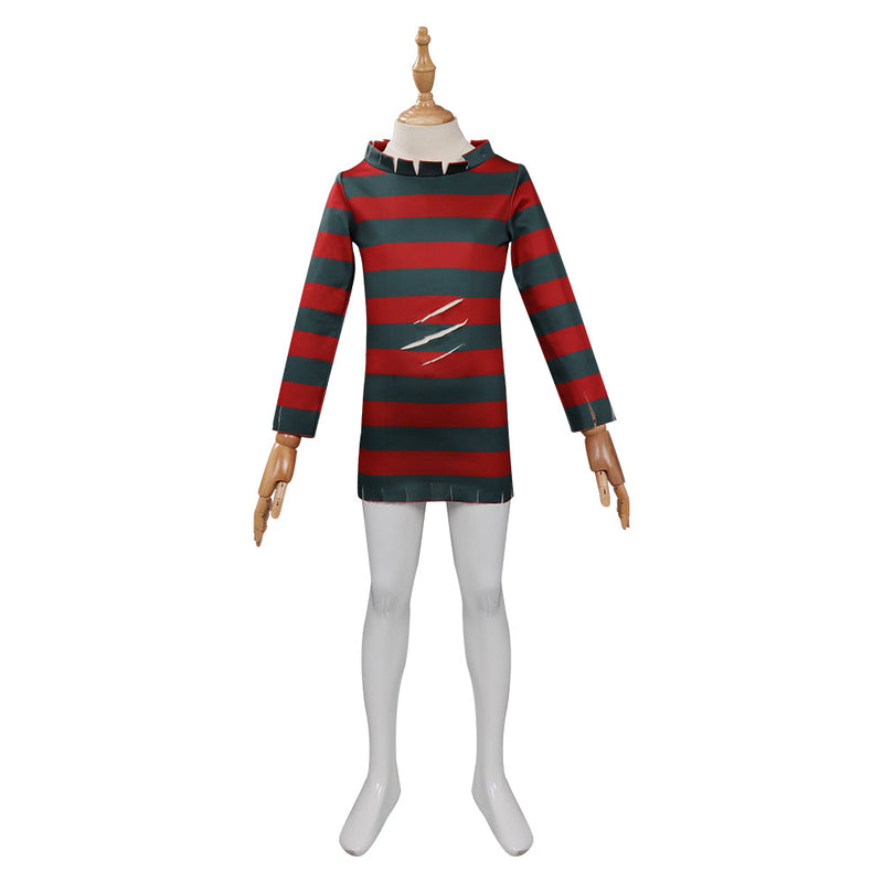 Kids Children A Nightmare On Elm Street：Freddy Krueger Cosplay Costume Girls Dress Outfits Halloween Carnival Costume