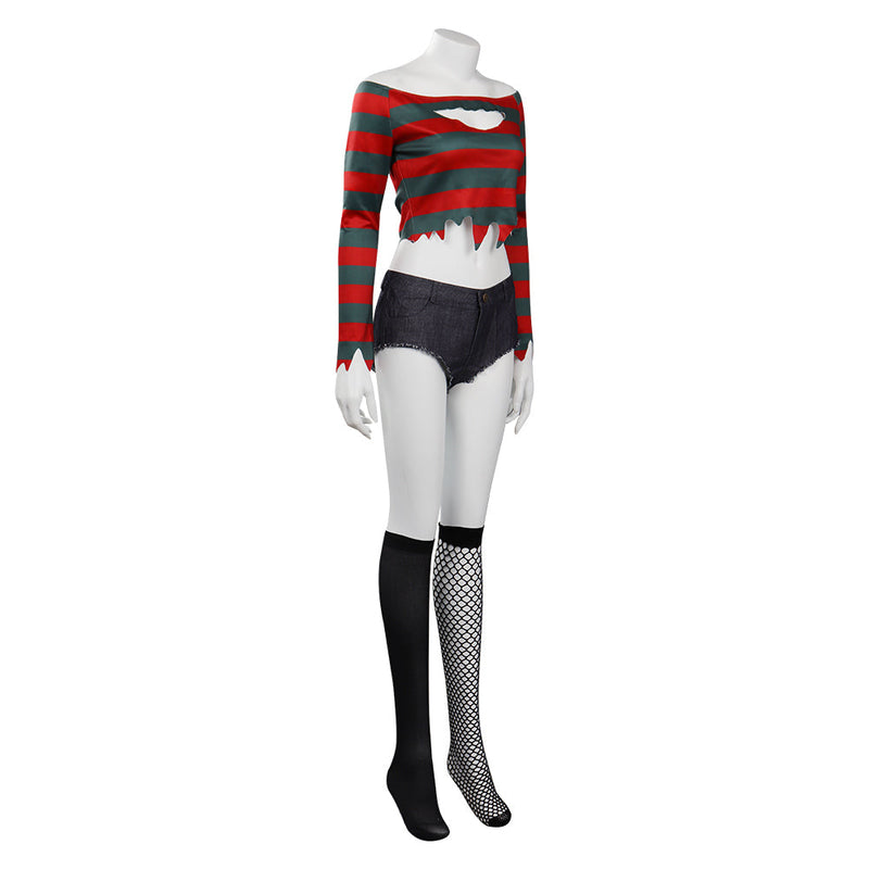 A Nightmare On Elm Street：Freddy Krueger Cosplay Costume Outfits Halloween Carnival Suit