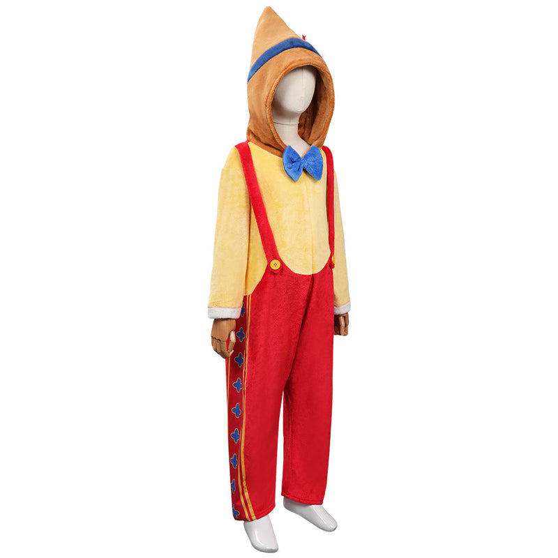 Children Kids  Pinocchio Cosplay Costume Jumpsuit Sleepwear Pajamas Halloween Carnival Suit