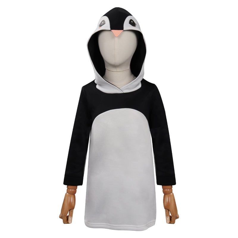 Kids Little Penguin Hoodie Cosplay Costume Outfits Halloween Carnival Suit