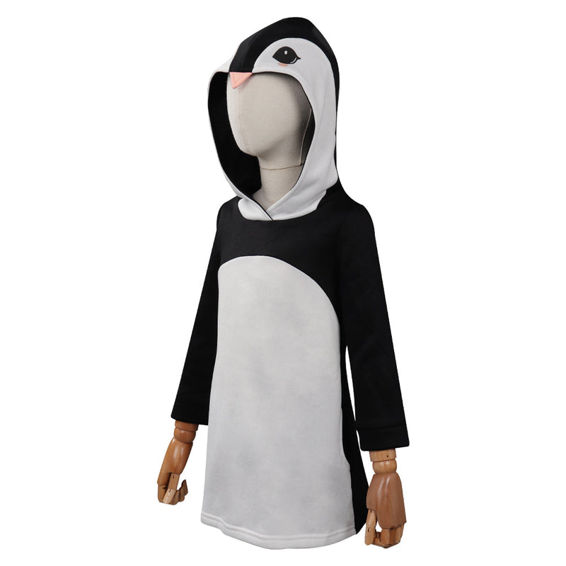 Kids Little Penguin Hoodie Cosplay Costume Outfits Halloween Carnival Suit