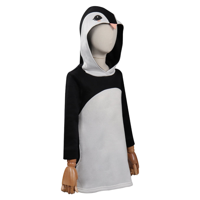 Kids Little Penguin Hoodie Cosplay Costume Outfits Halloween Carnival Suit