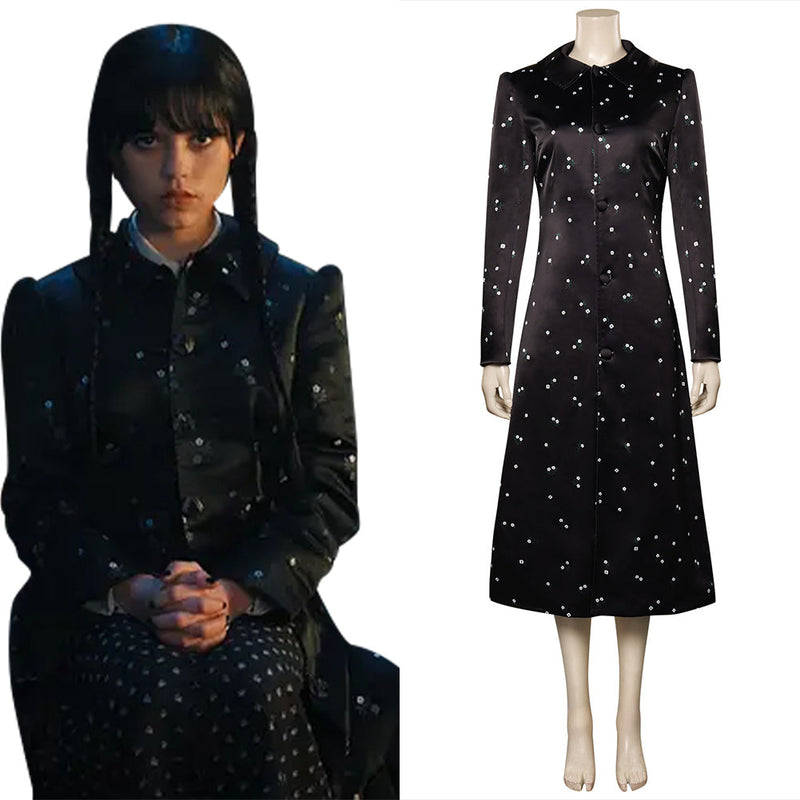 Wednesday Addams  Wednesday Cosplay Costume Coat Outfits Halloween Carnival Suit