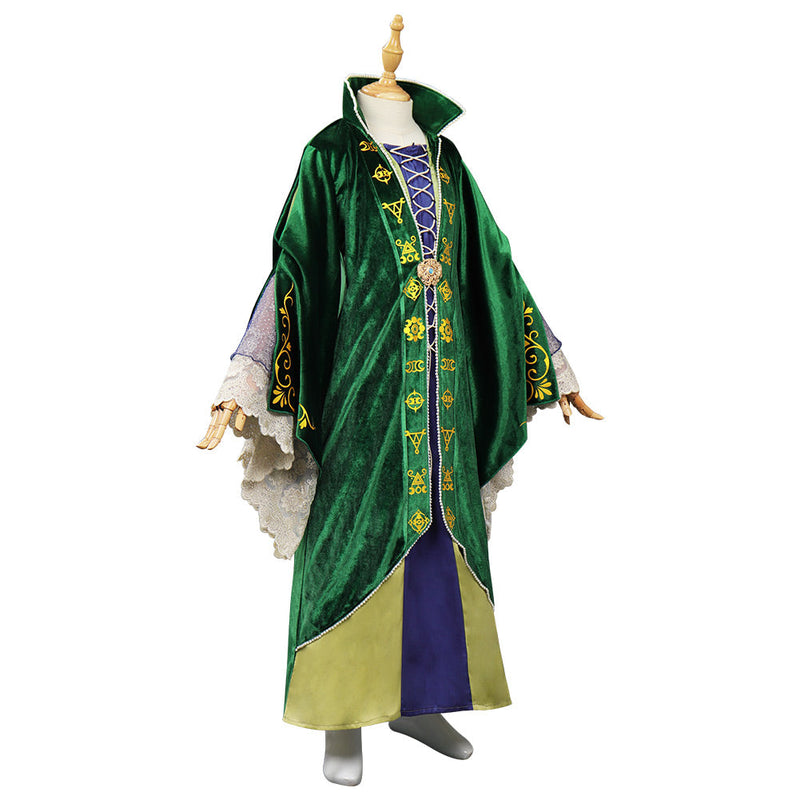 Kids Children Hocus Pocus 2 Winifred Sanderson Cosplay Costume Dress Outfits Halloween Carnival Suit